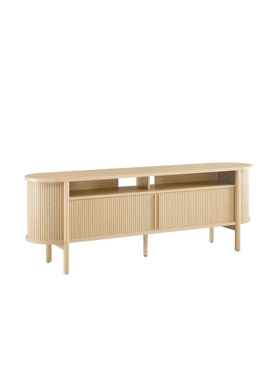 Flute 71" Media Stand,Oak