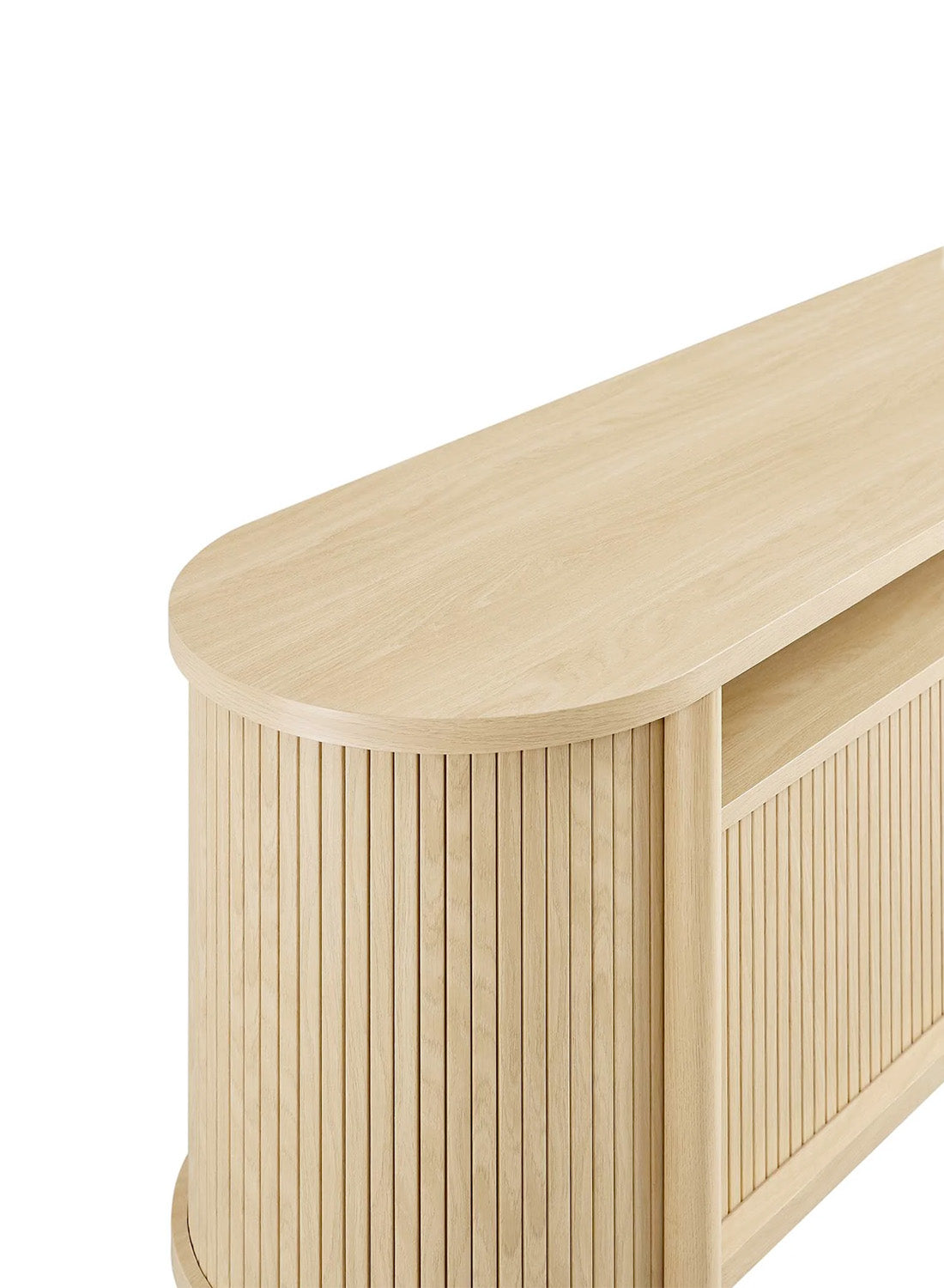 Flute 71" Media Stand,Oak