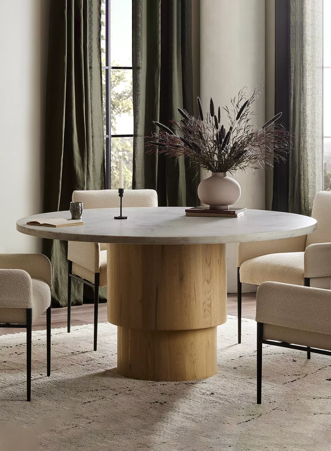 Four Hands Mariah Round Dining Table 60"