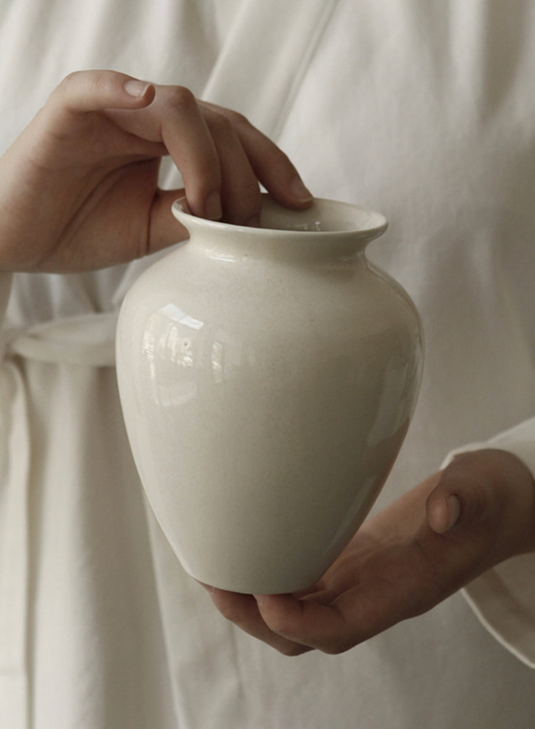 NR Ceramics Jar Vase, sand