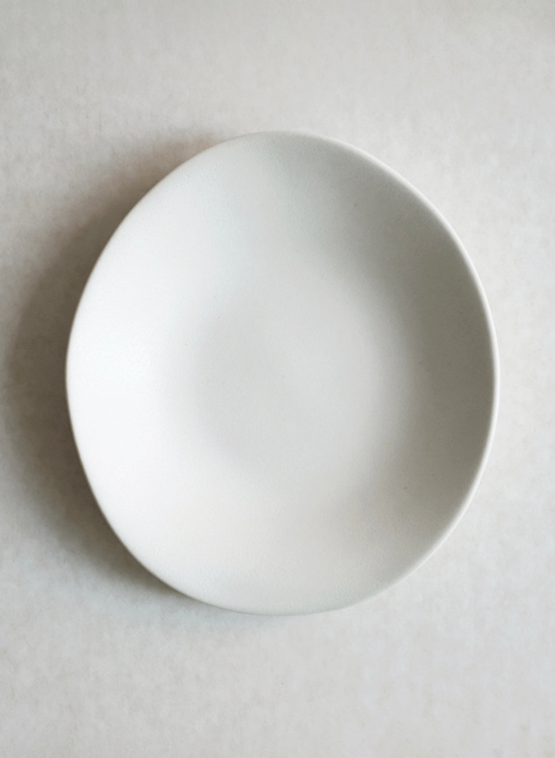 NR Ceramics Small Dessert Plate, stone white