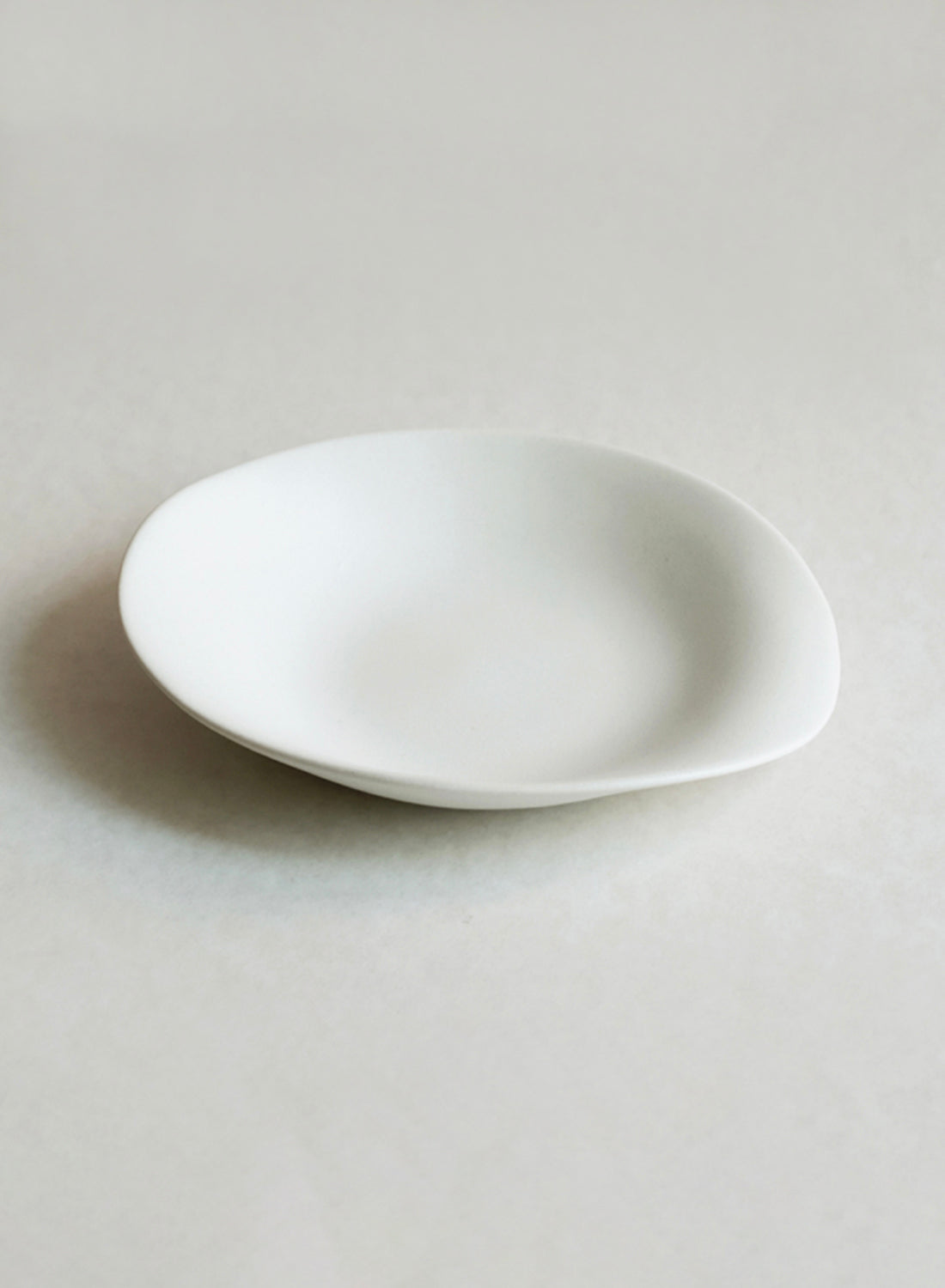 NR Ceramics Small Dessert Plate, stone white