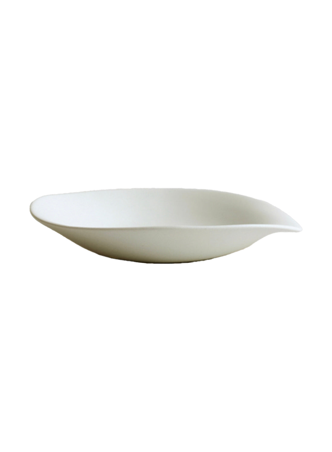 NR Ceramics Large Dessert Plate, stone white