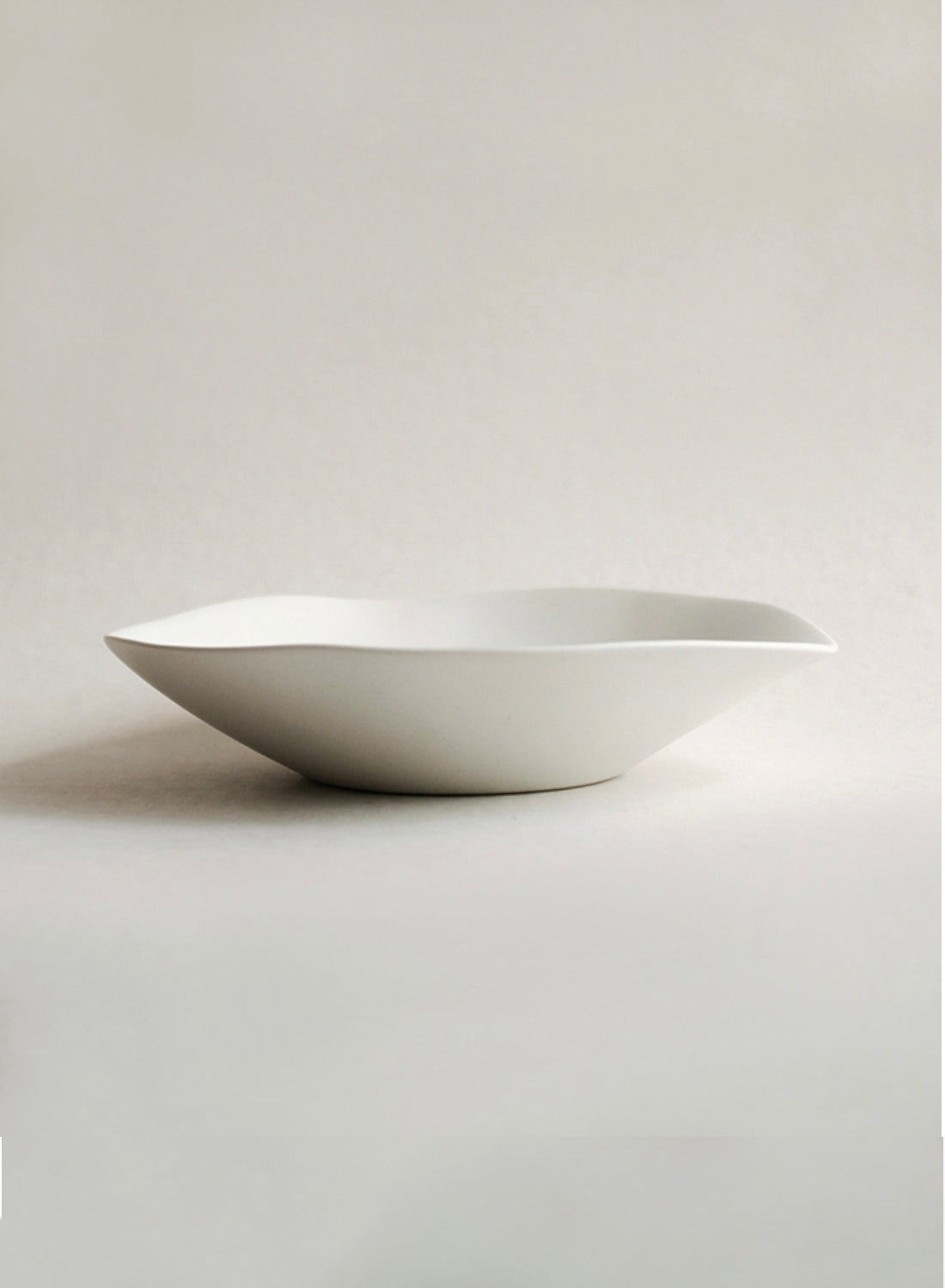 NR Ceramics Low Bowl, stone white