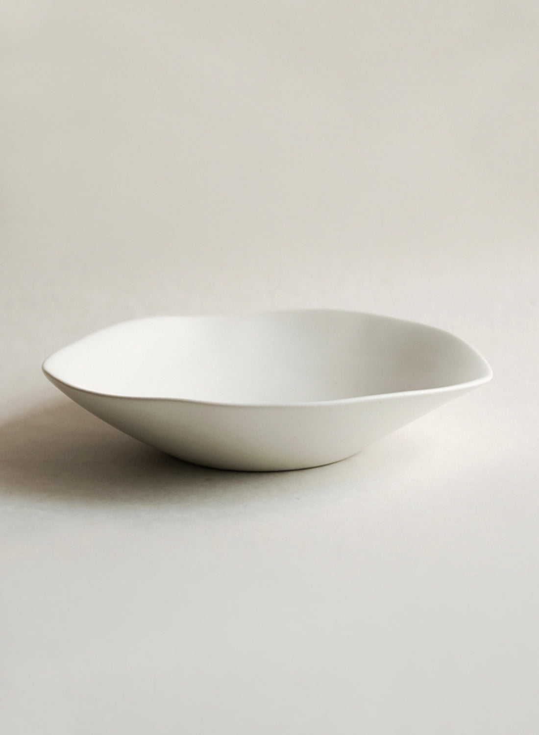 NR Ceramics Low Bowl, stone white