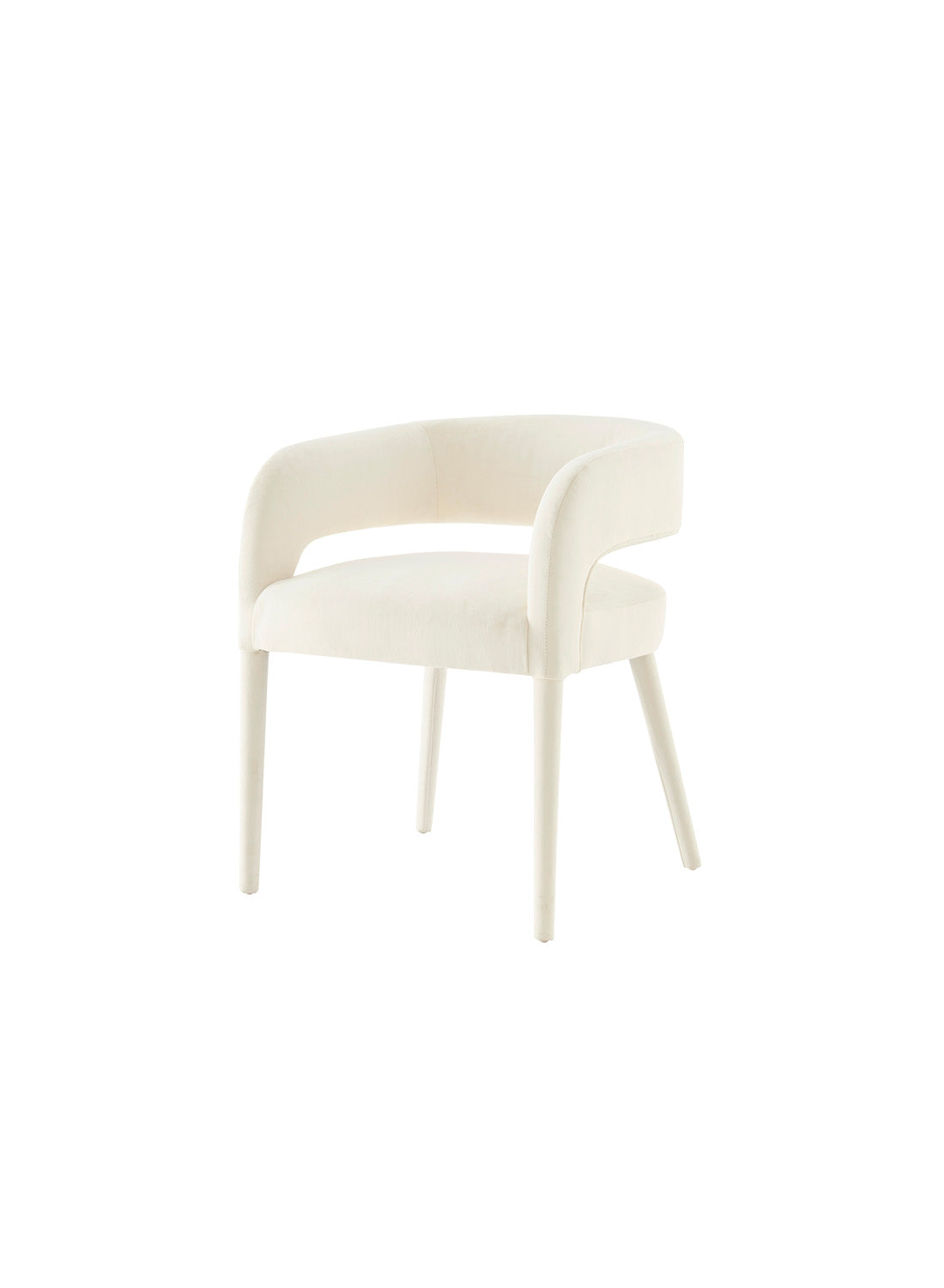 Dainty Velvet Dining Chair, cream