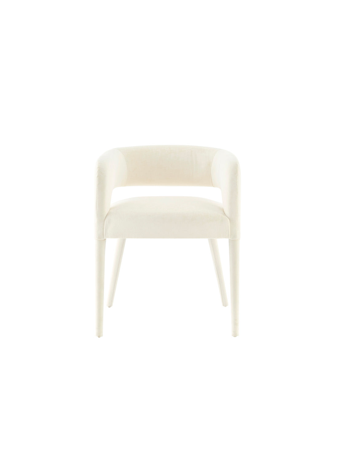 Dainty Velvet Dining Chair, cream
