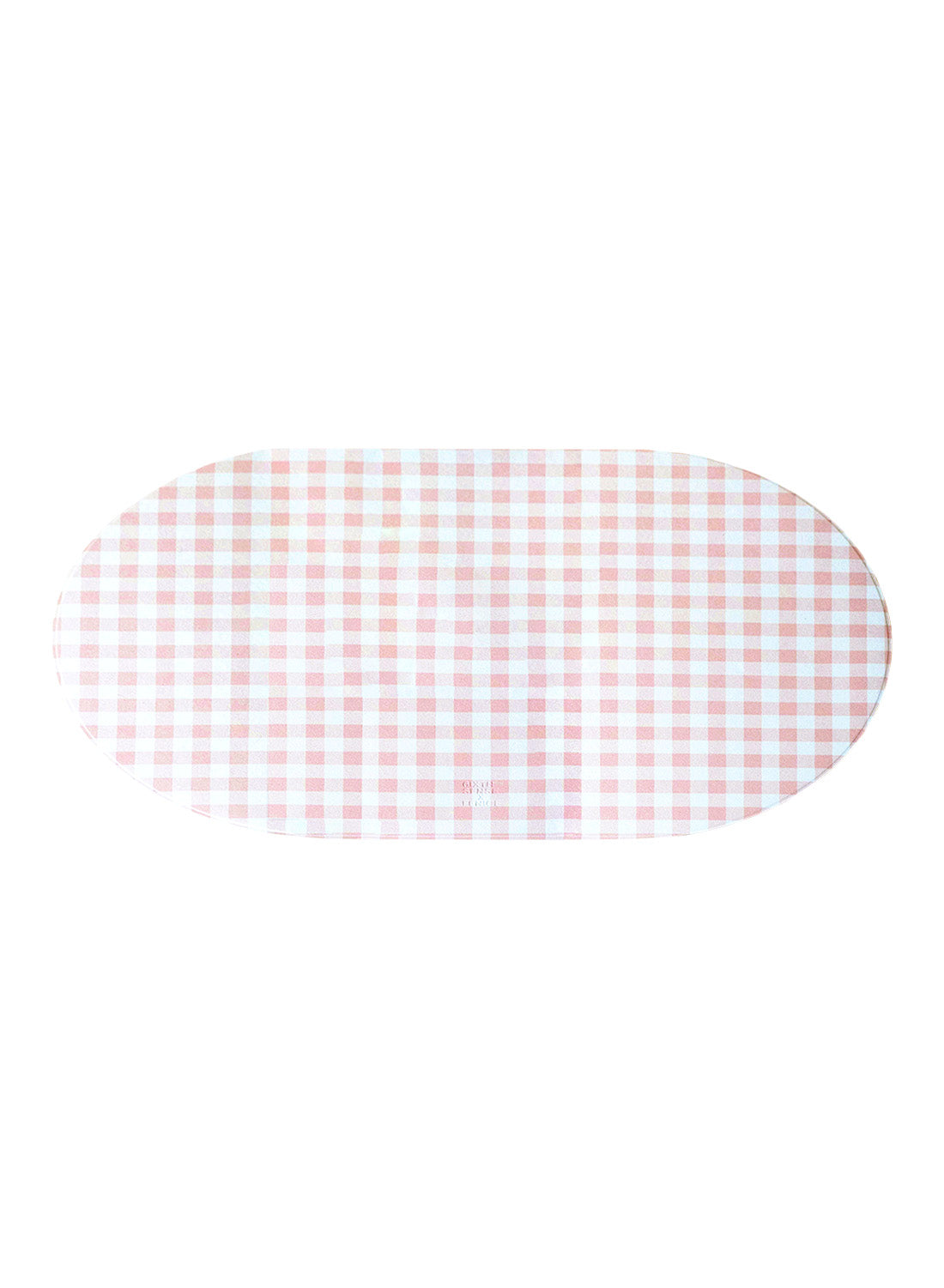 Fenice Gingham Placemat, Baby Pink