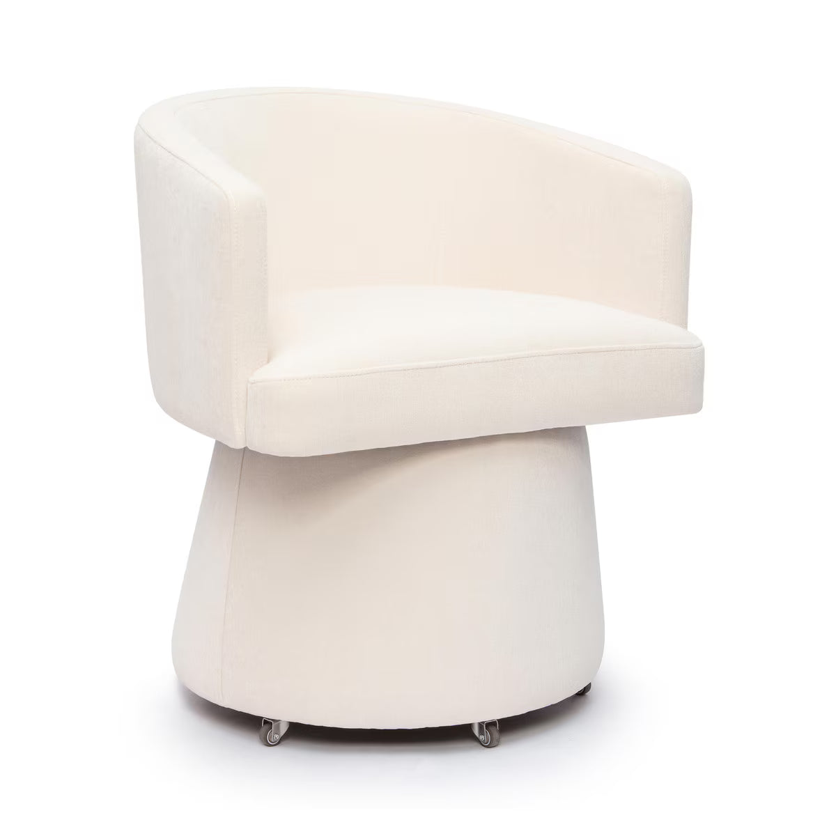 Christine Rolling Desk Chair Cream