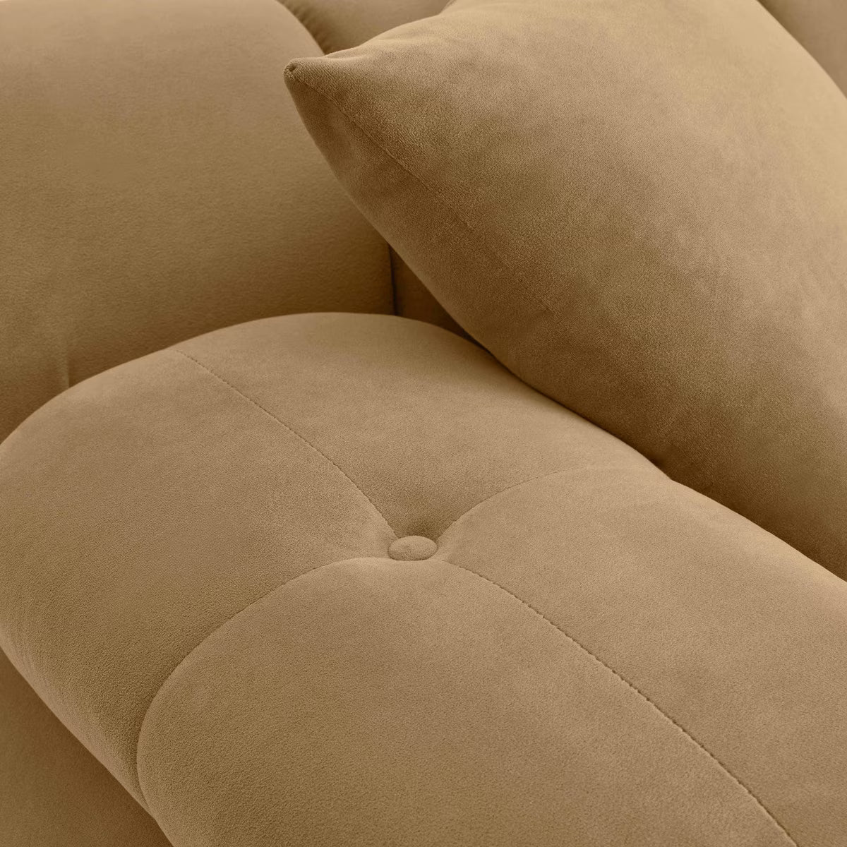 Huggy Cafe Au Lait Velvet Modular Corner Chair