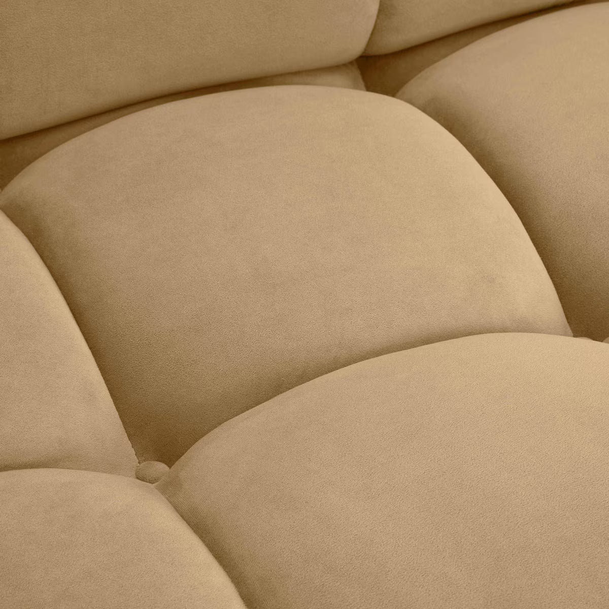 Huggy Cafe Au Lait Velvet Modular Armless Chair