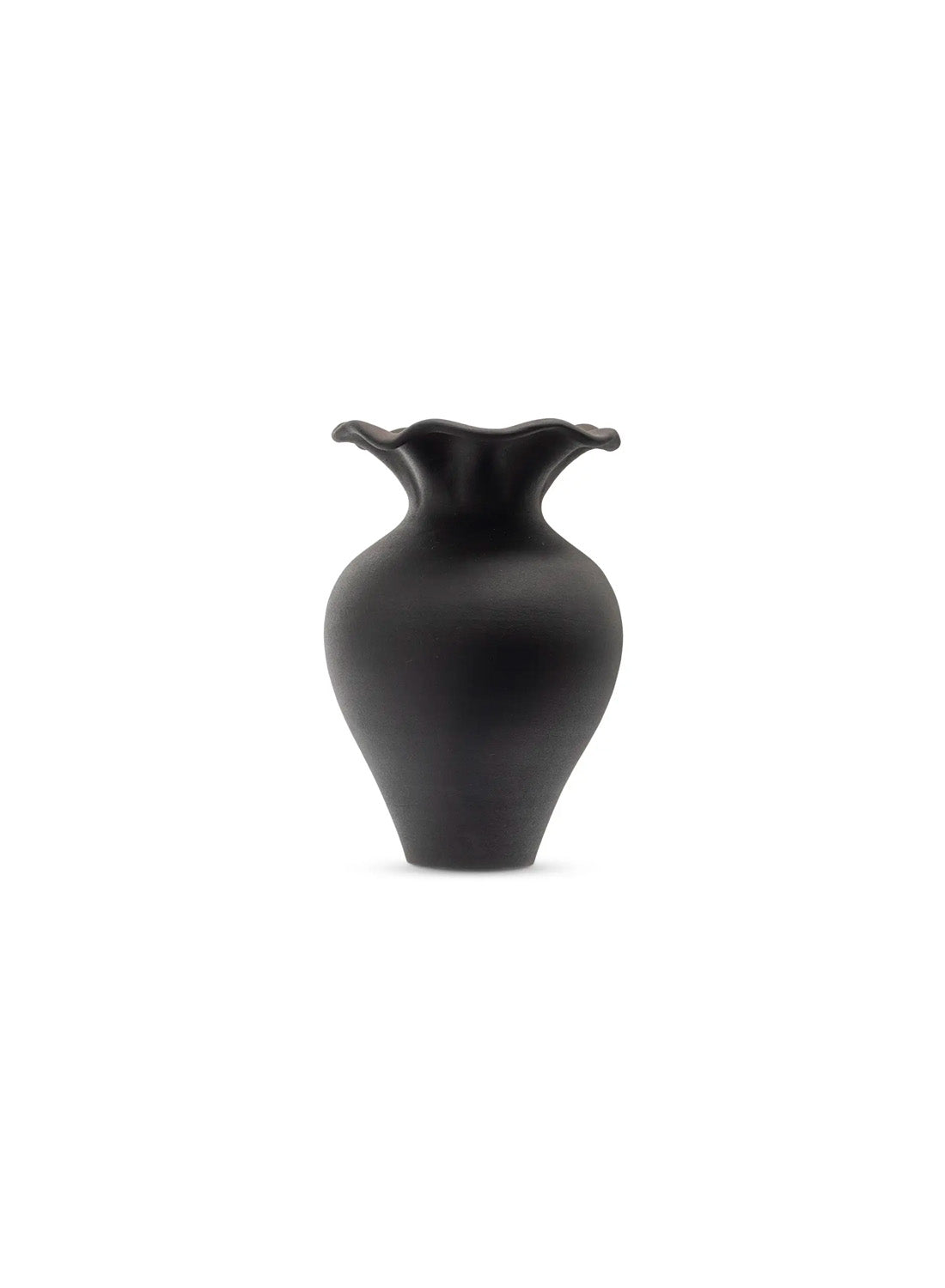 Tulip 12in Decorative Vase, Black