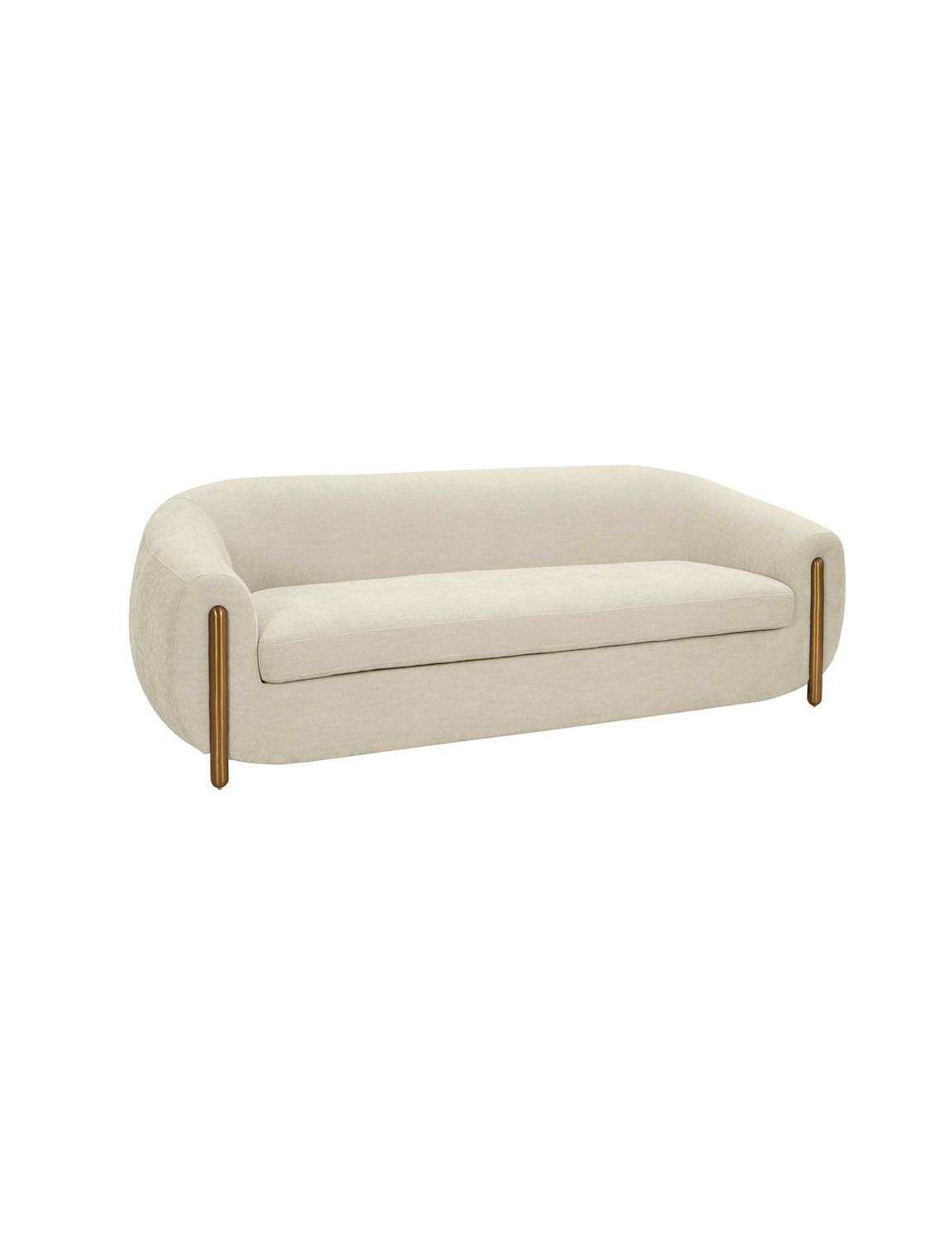 Rani Cream Textured Fabric Sofa