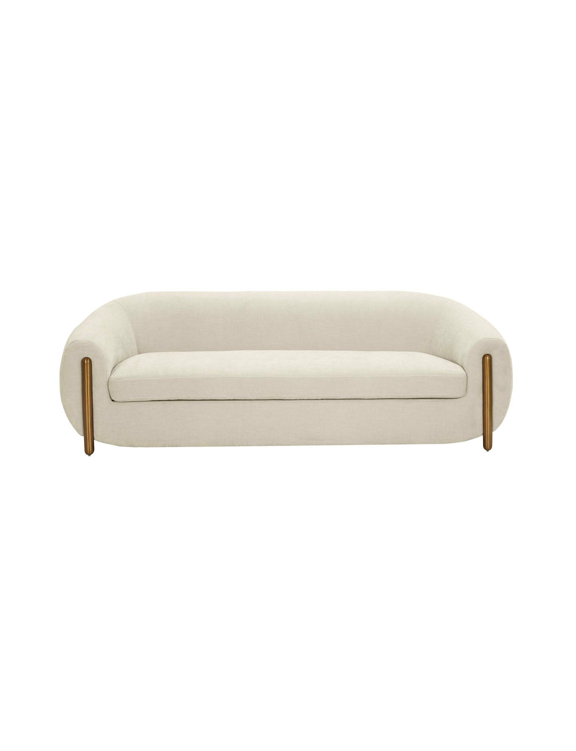 Rani Cream Textured Fabric Sofa