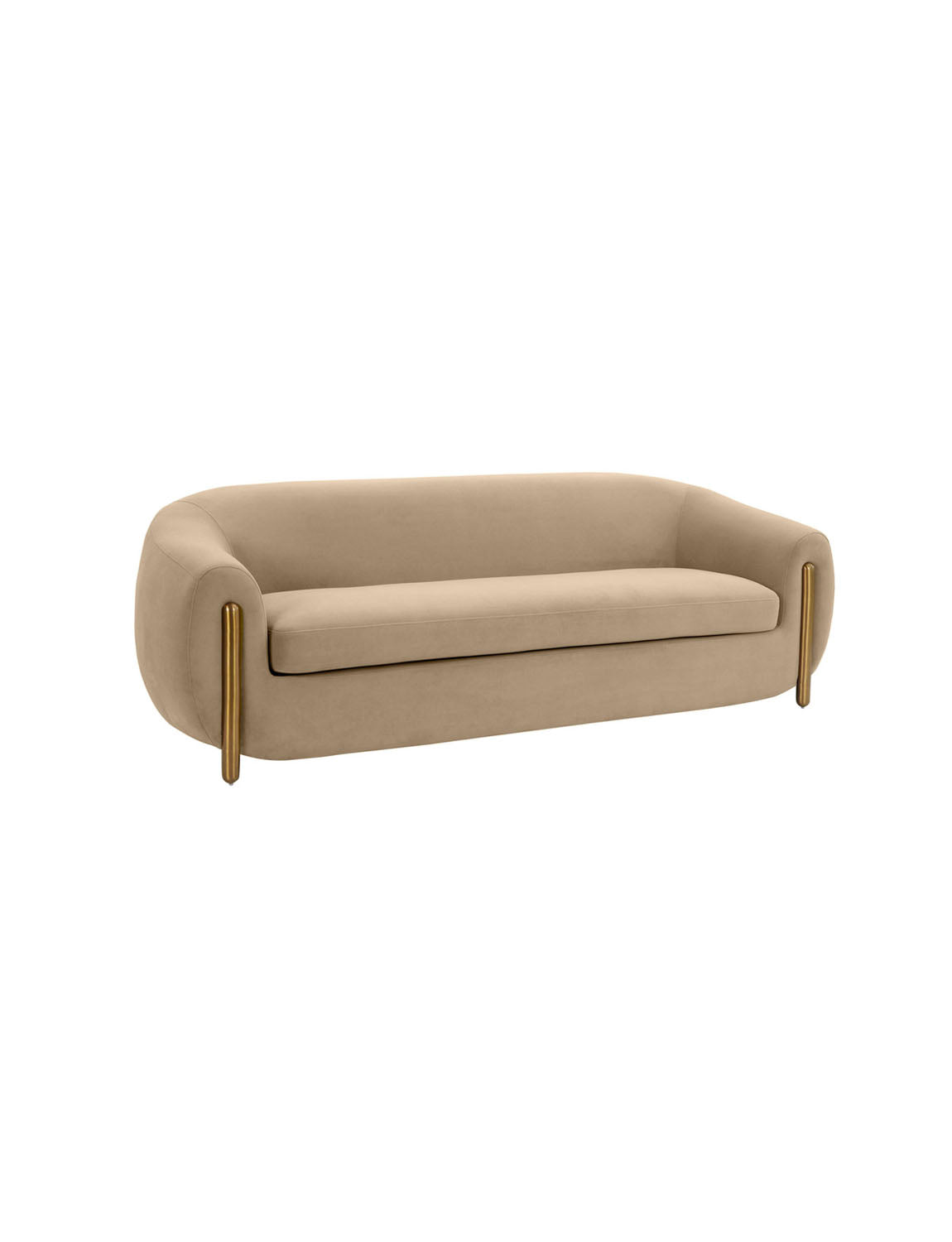 Rani Latte Brown Velvet Sofa