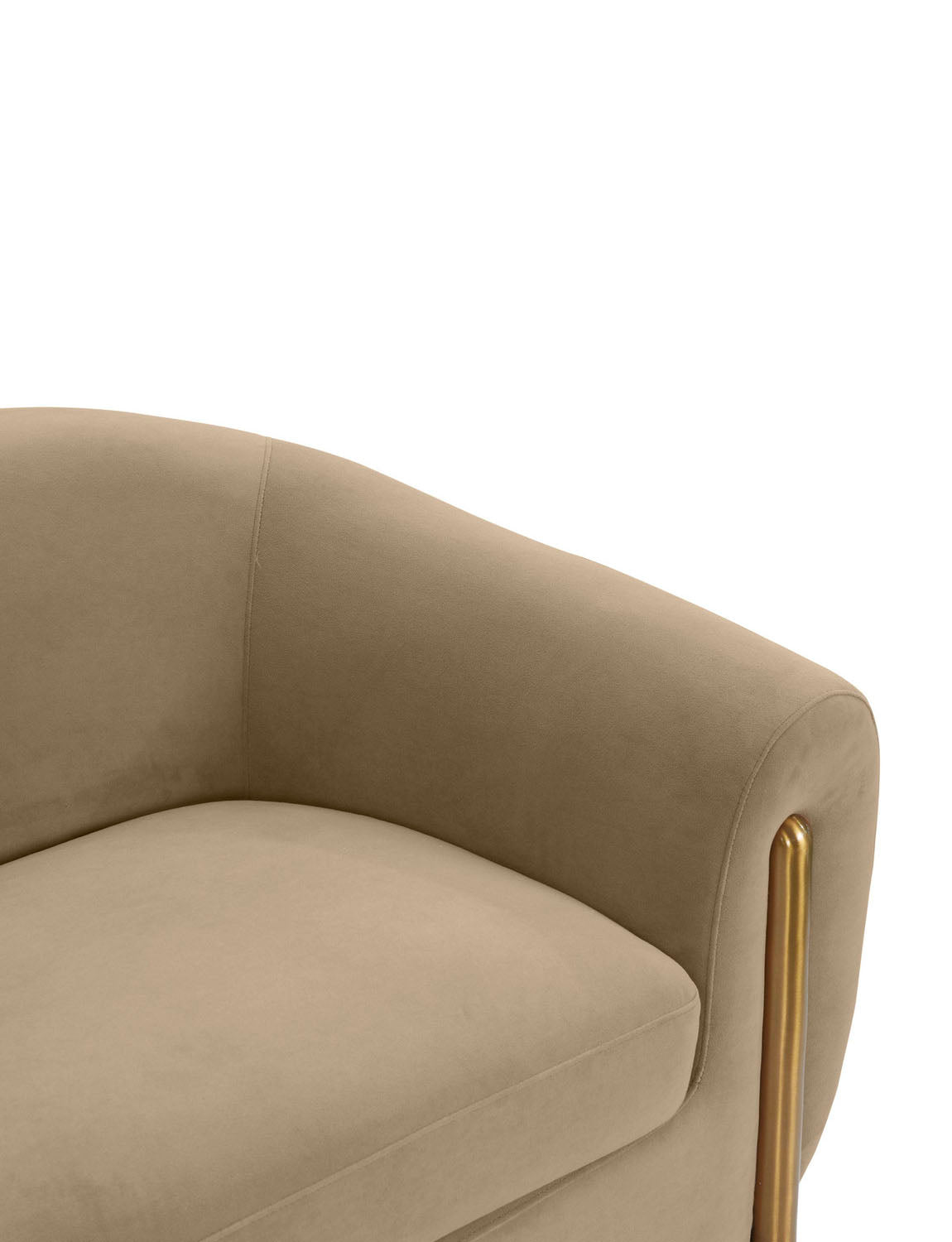 Rani Latte Brown Velvet Sofa