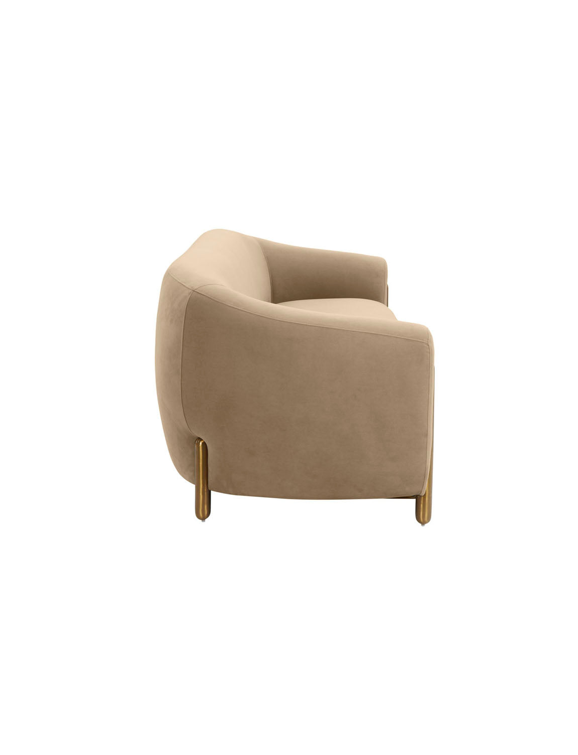 Rani Latte Brown Velvet Sofa