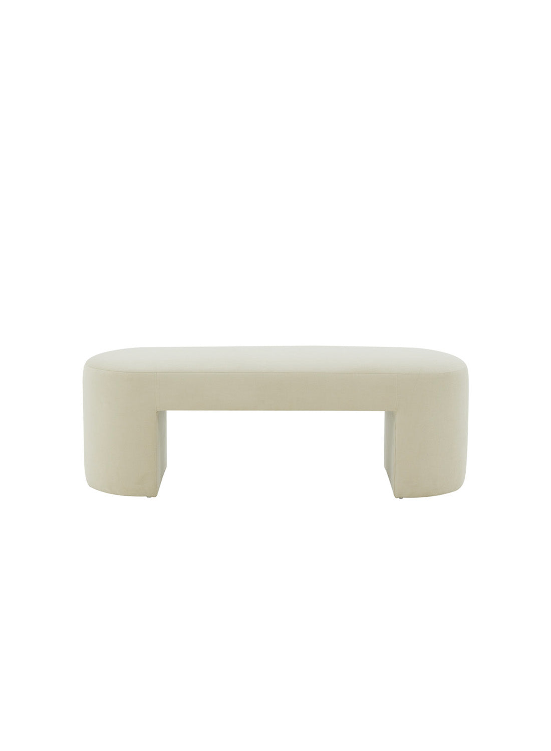 Layla Cream Velvet Bench