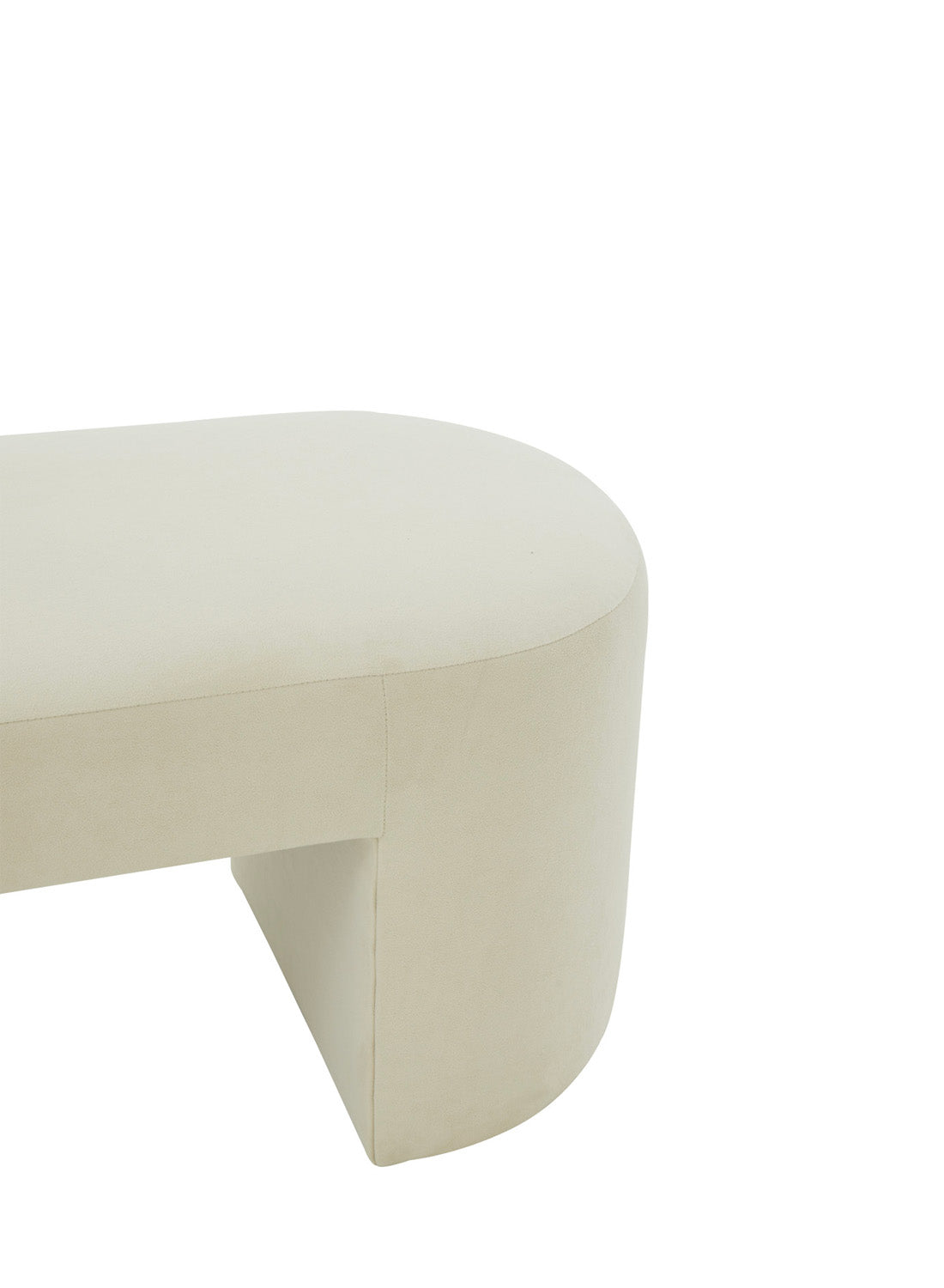 Layla Cream Velvet Bench