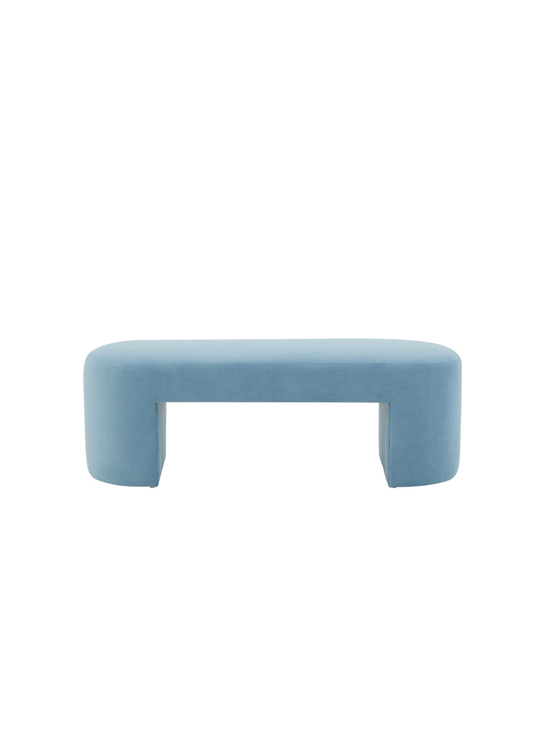 Layla Blue Velvet Bench