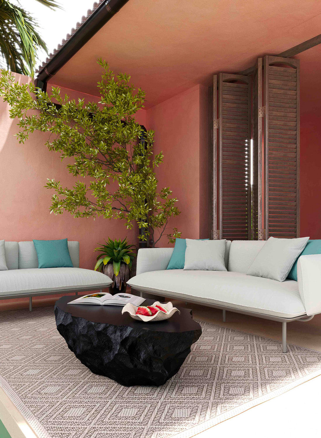 Kari Light Grey Outdoor Loveseat