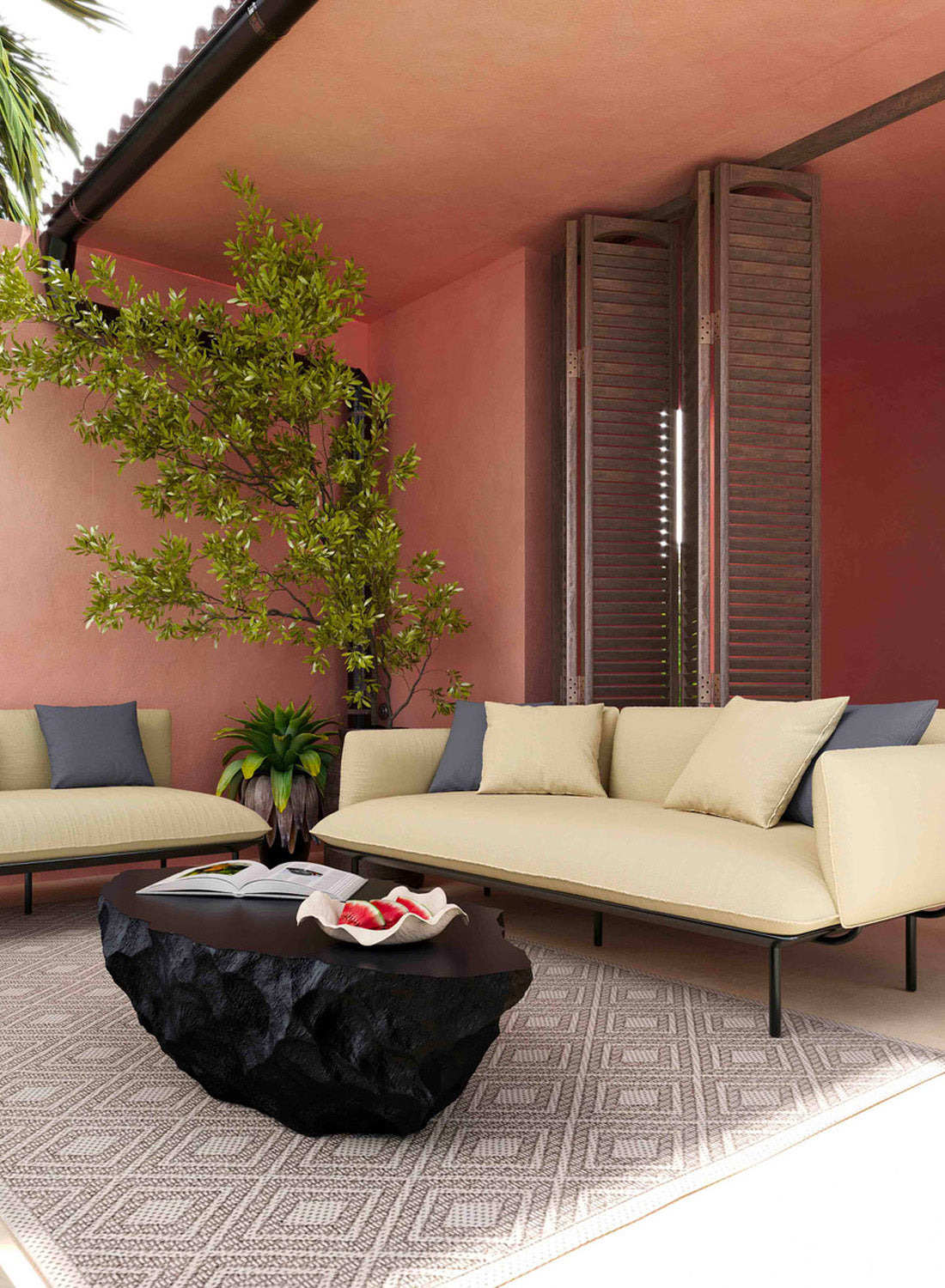 Kari Beige Outdoor Sofa