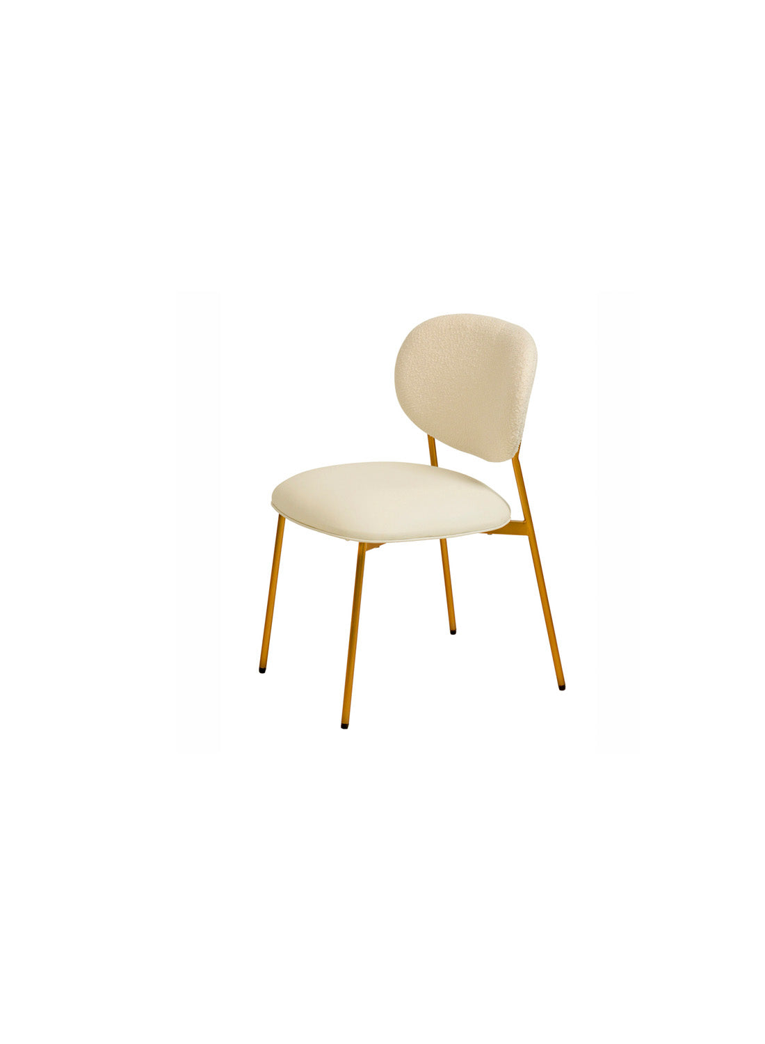 Grayson Cream Boucle & Vegan Leather Dining Chair, set of 2
