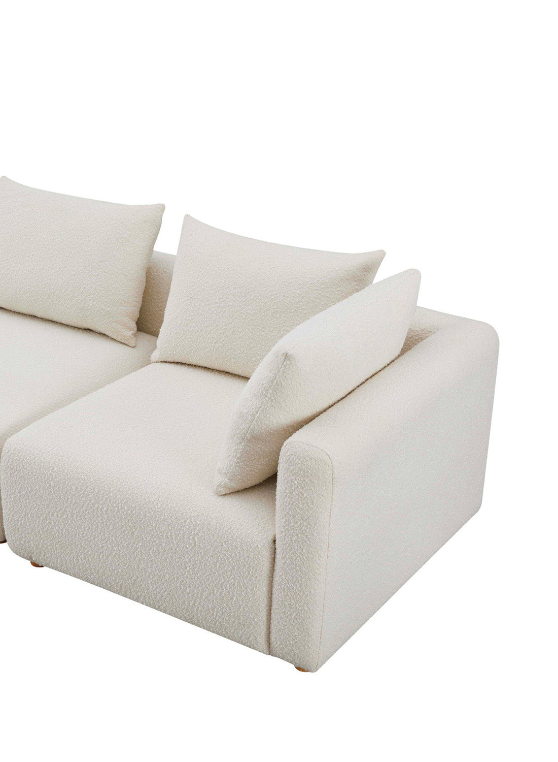 Temis Fabric Loveseat,Cream
