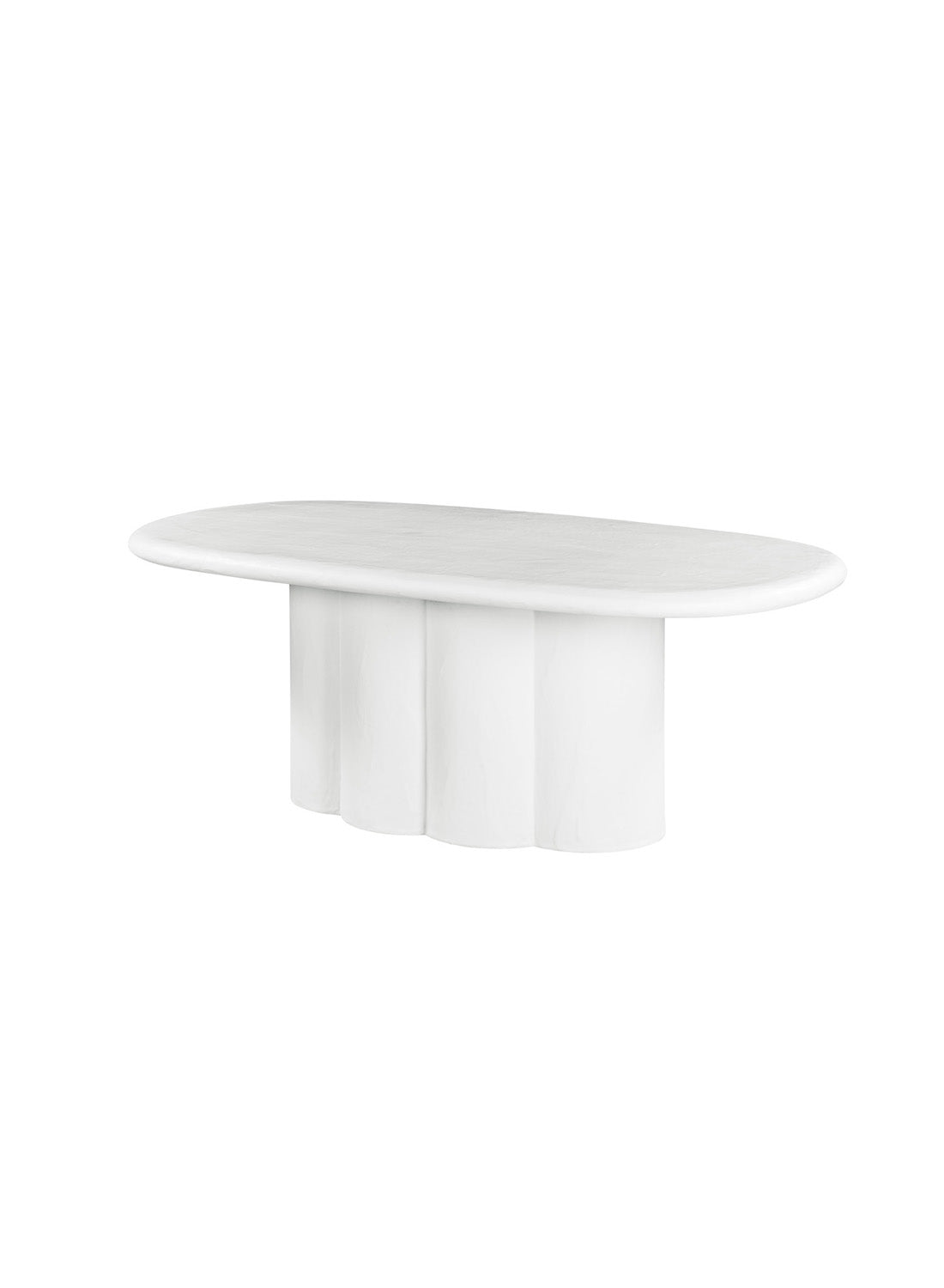 Avery Oval Dining Table, White