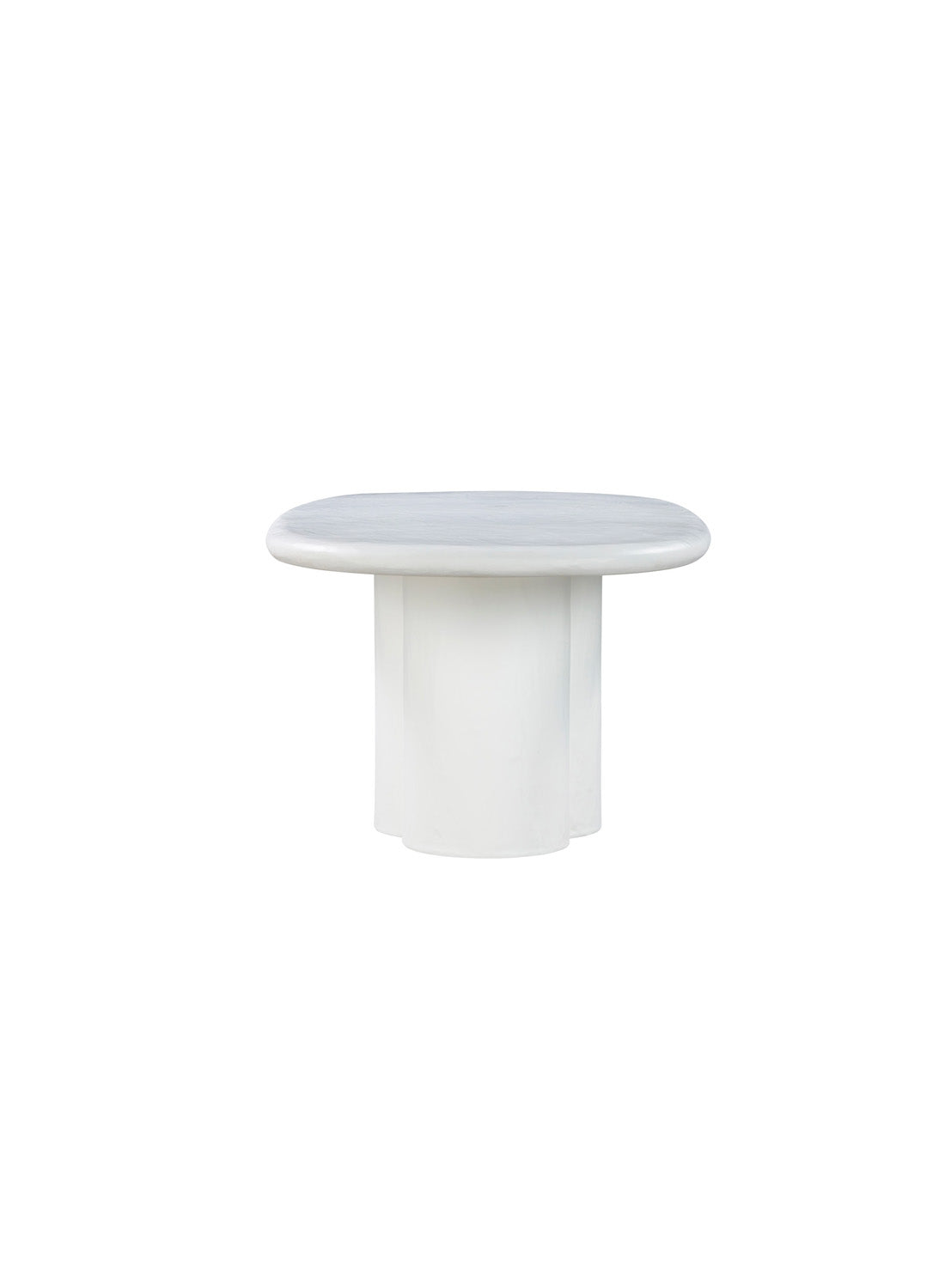 Avery Oval Dining Table, White