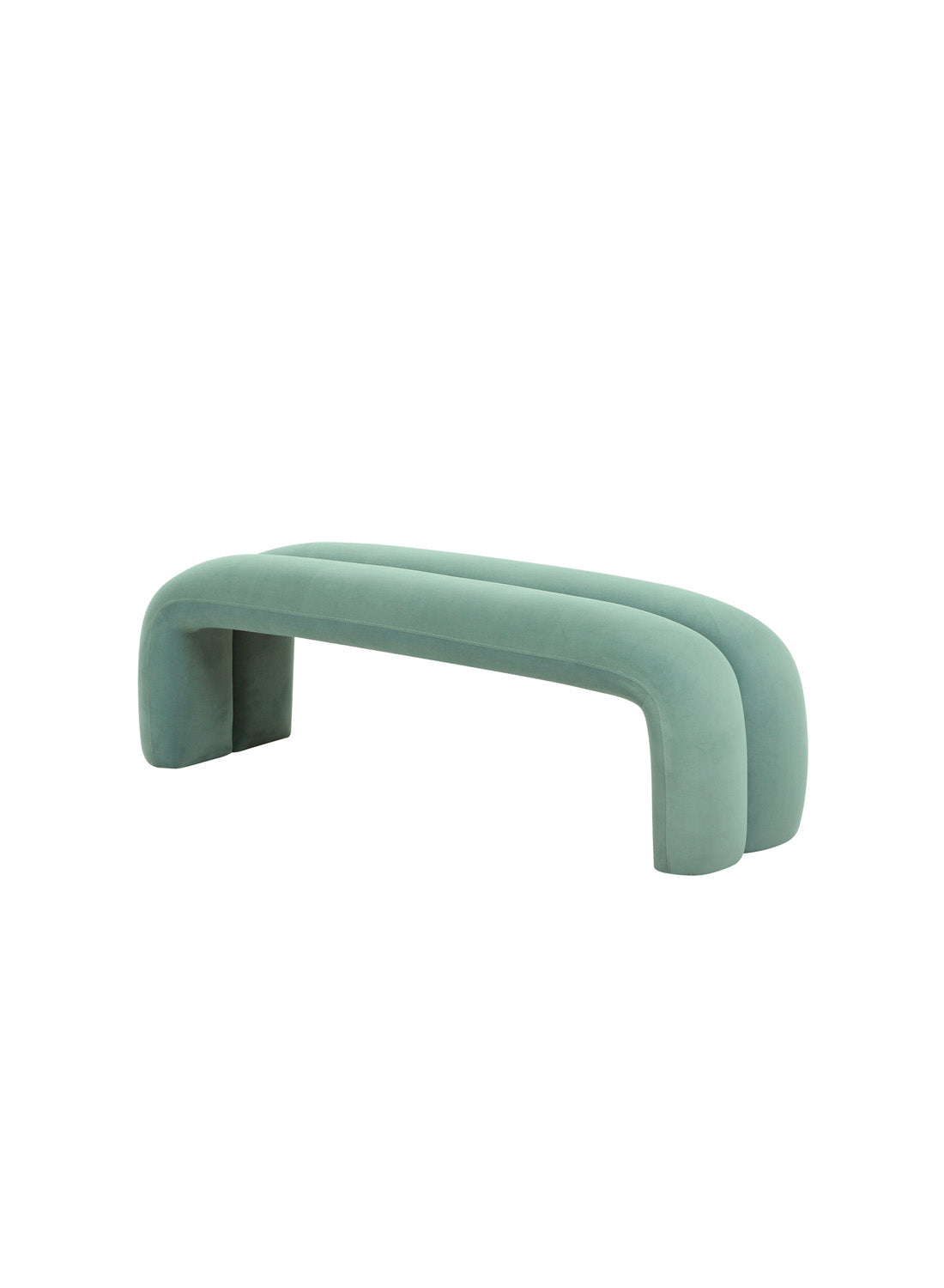 Lila Velvet Bench, green