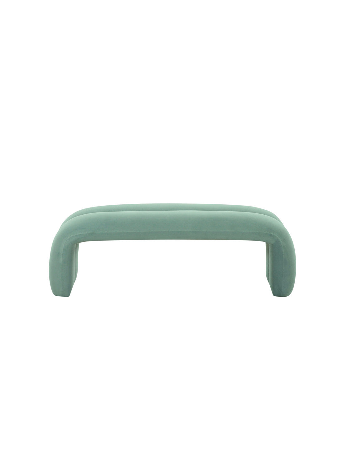 Lila Velvet Bench, green