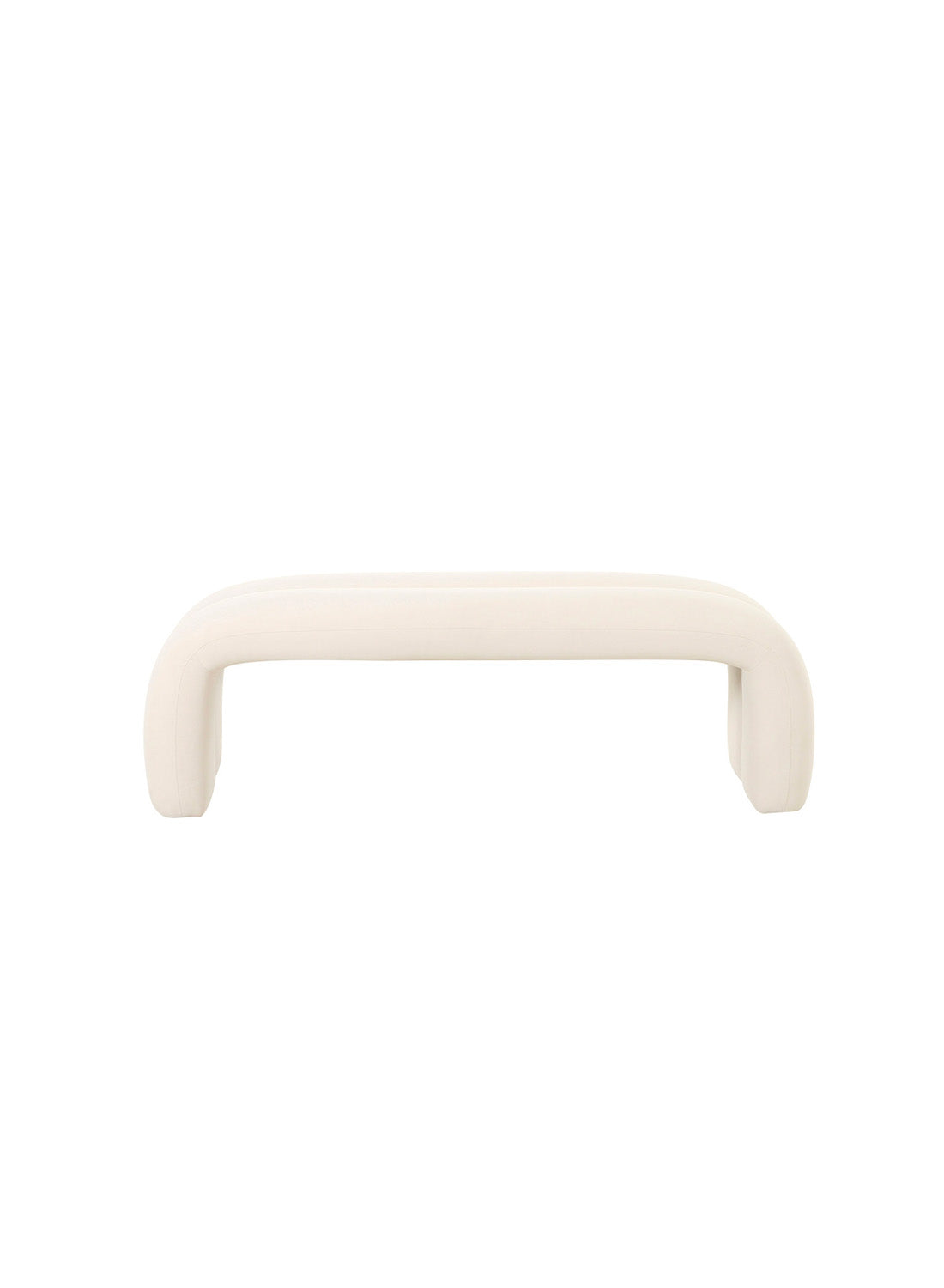 Lila Velvet Bench, cream