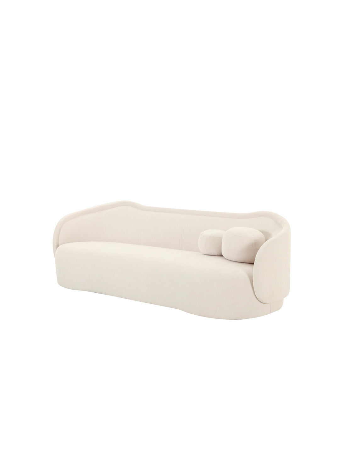 Clarice Velvet Sofa, cream