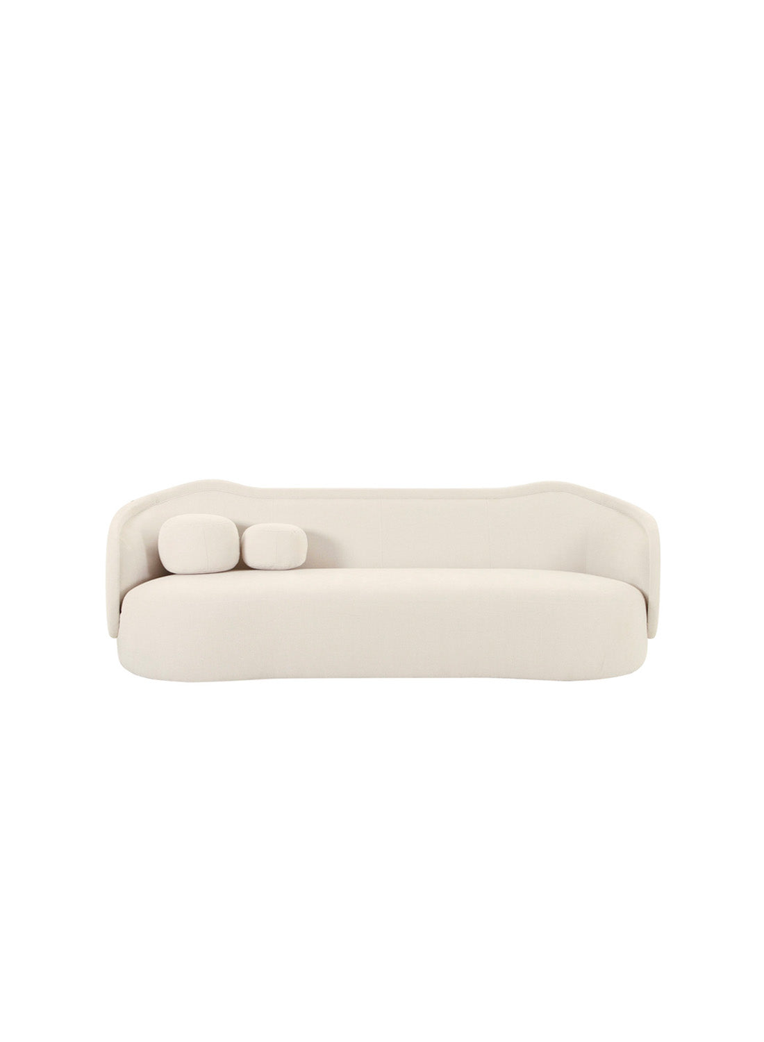 Clarice Velvet Sofa, cream