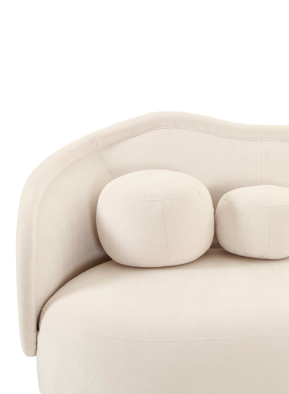 Clarice Velvet Sofa, cream