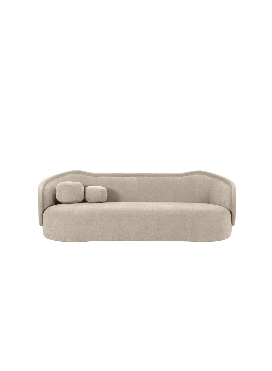 Clarice Velvet Sofa, taupe