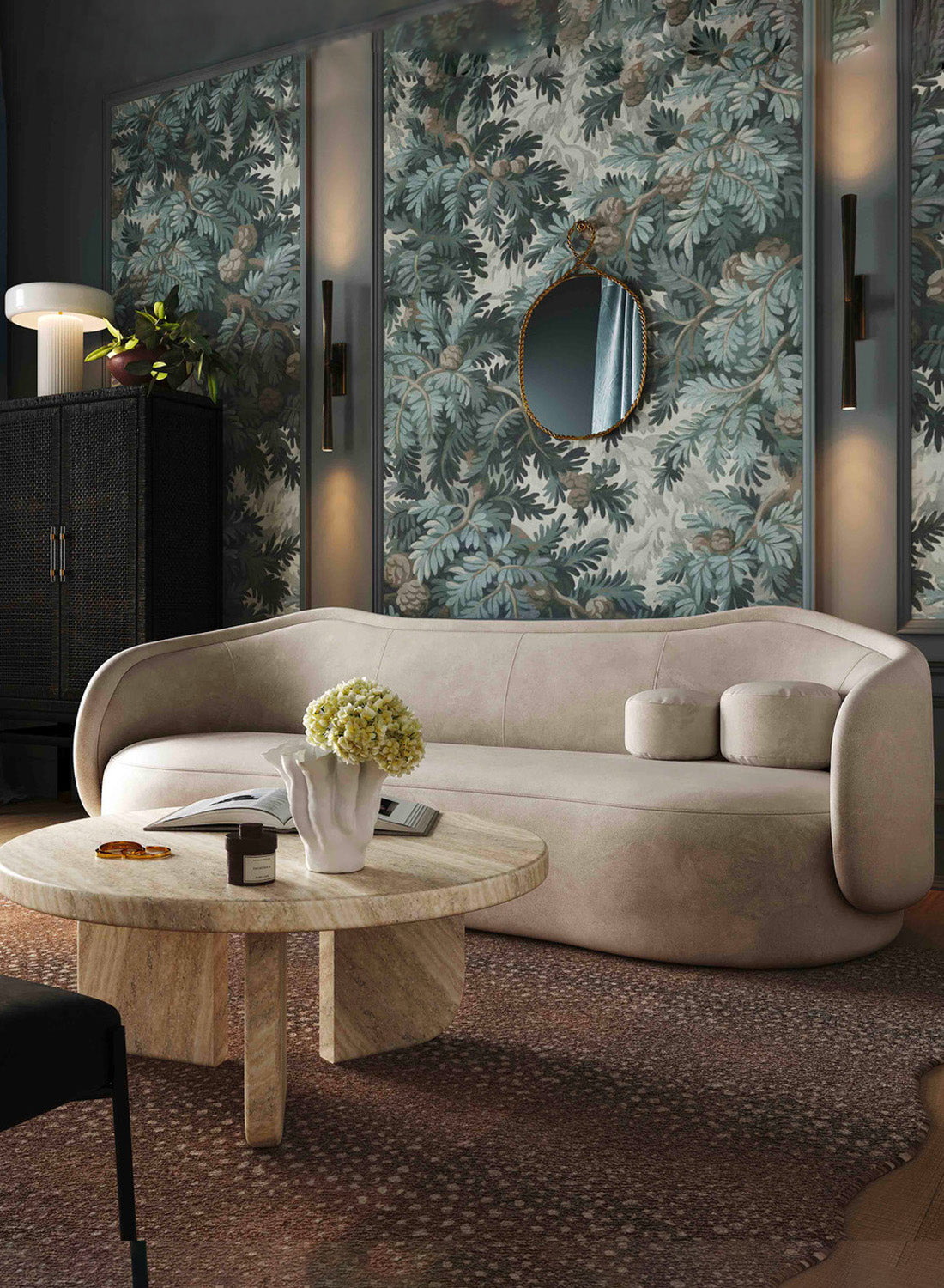 Clarice Velvet Sofa, taupe