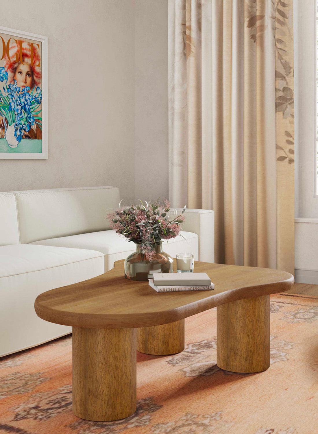 Davoy Coffee Table, cognac