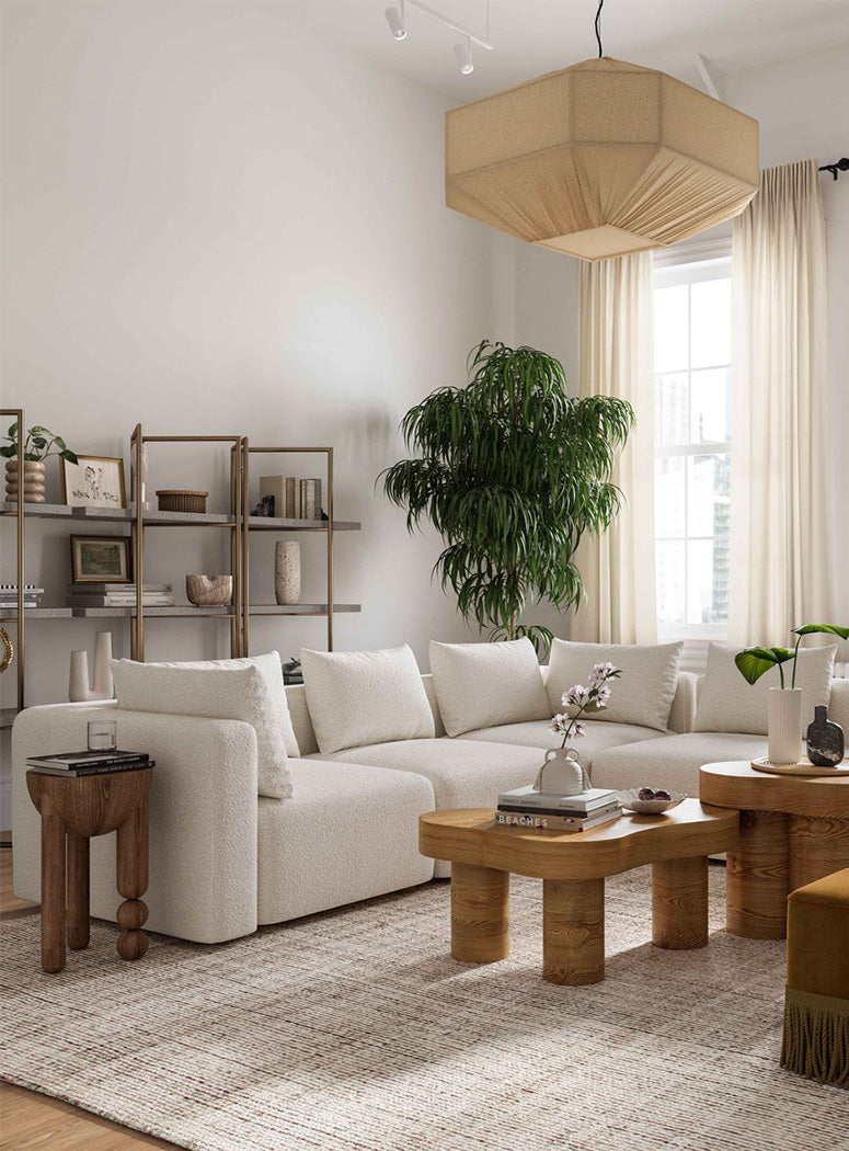 Temis Boucle Sofa,cream