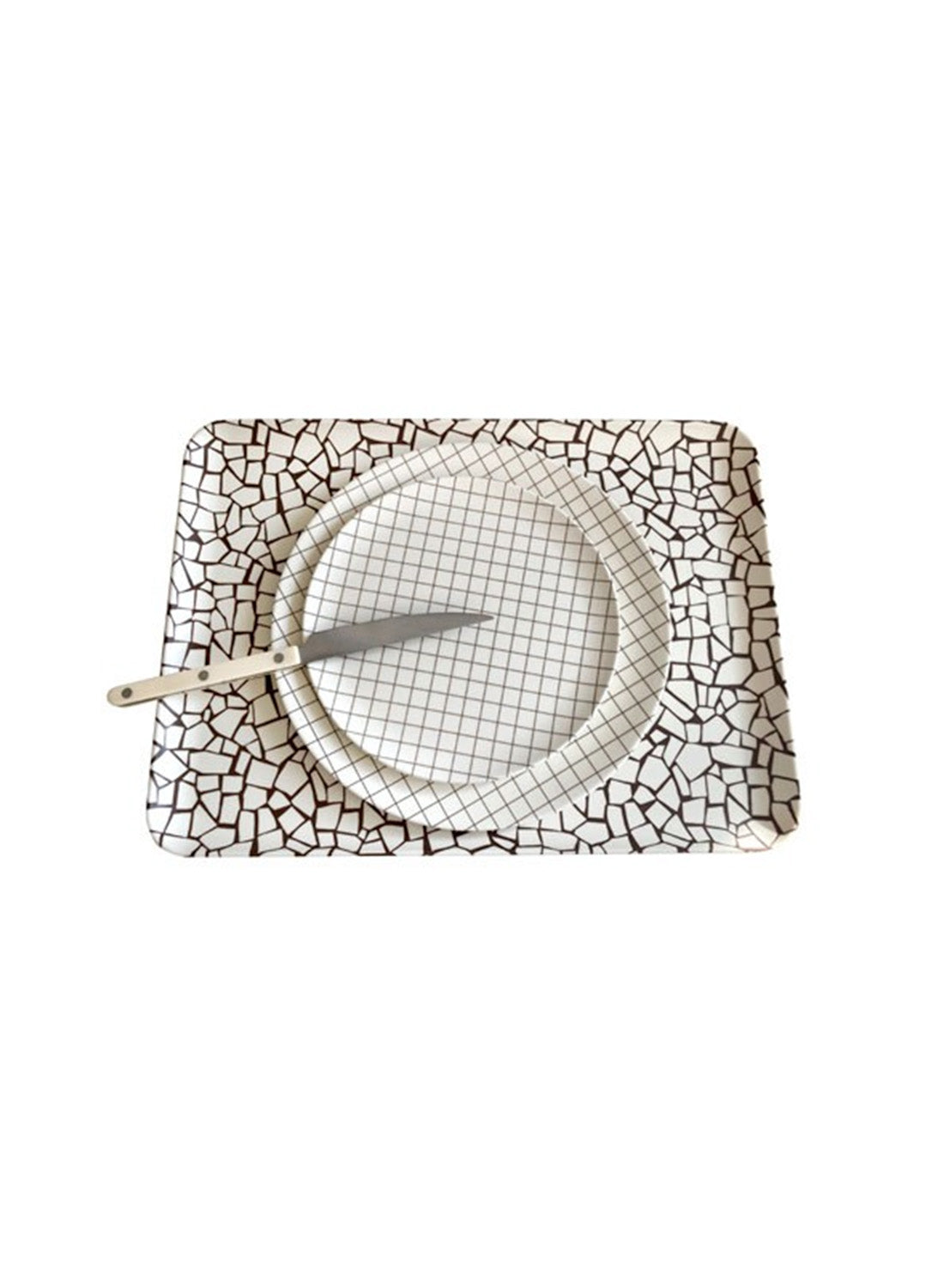 Xenia Taler Bamboo Large Tray Crackle Brown