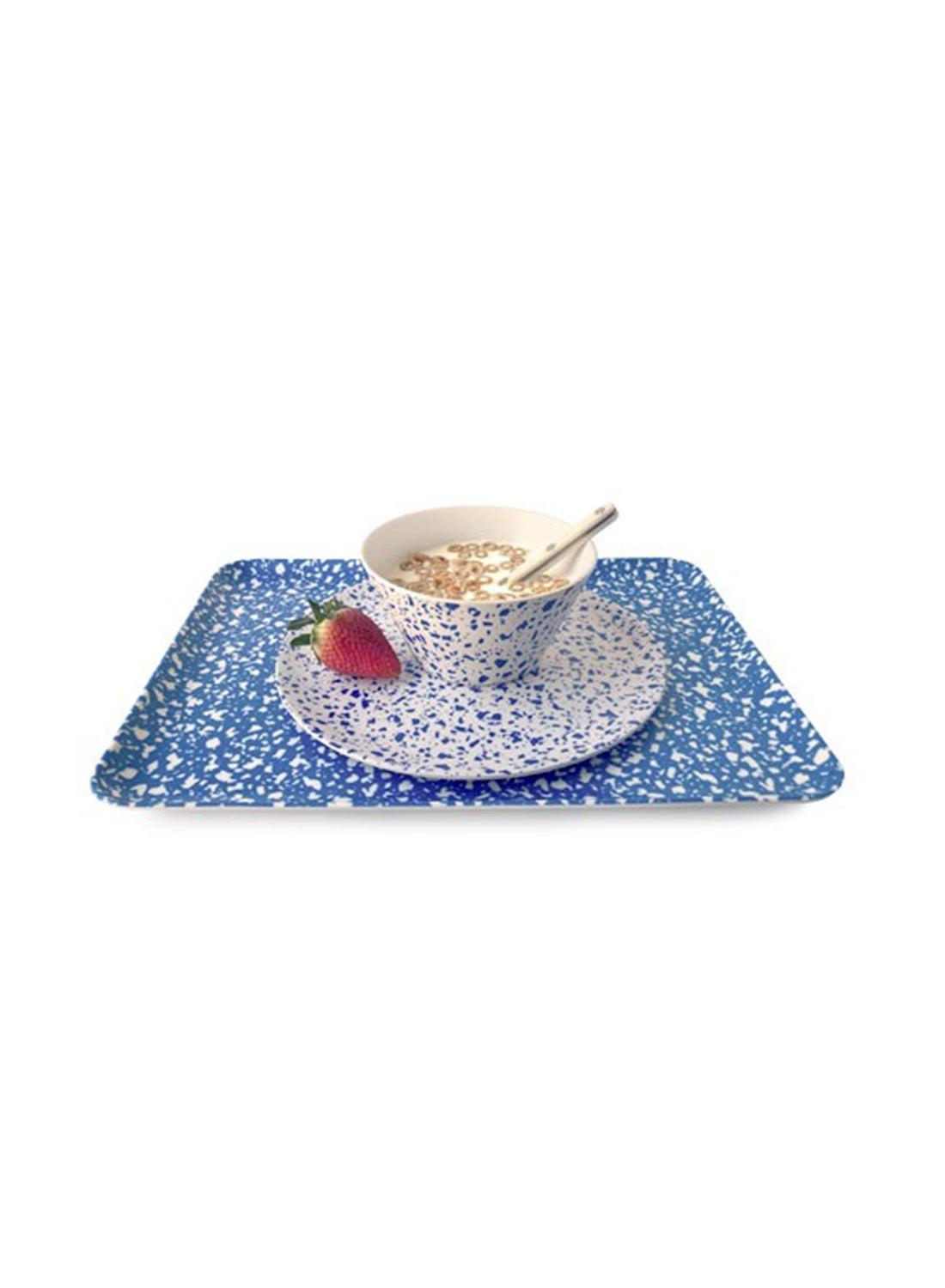 Xenia Taler Bamboo Large Tray Terrazzo Blue