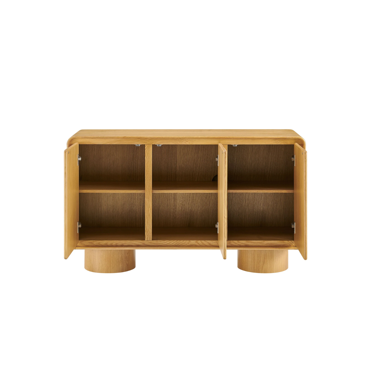 Arco 3-Door Cabinet, Oak
