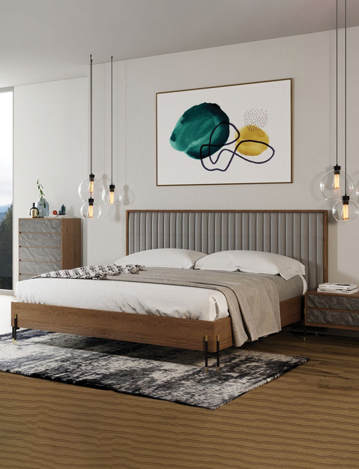 Fleury Walnut Bed