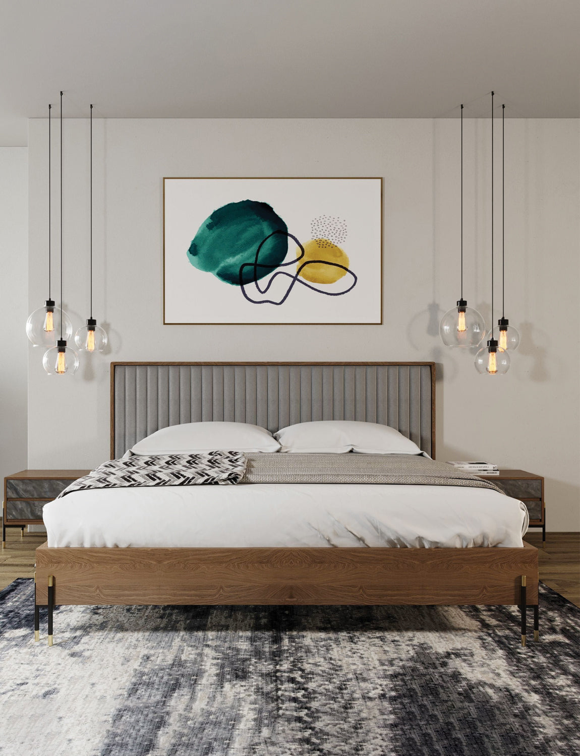 Fleury Walnut Bed