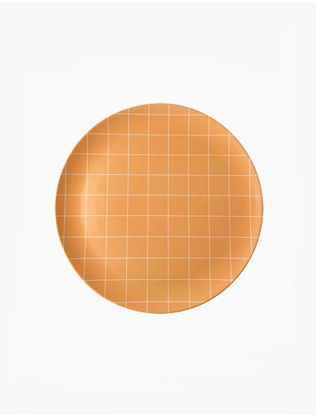 Xenia Taler Orange Grid Dinner Plate 10"