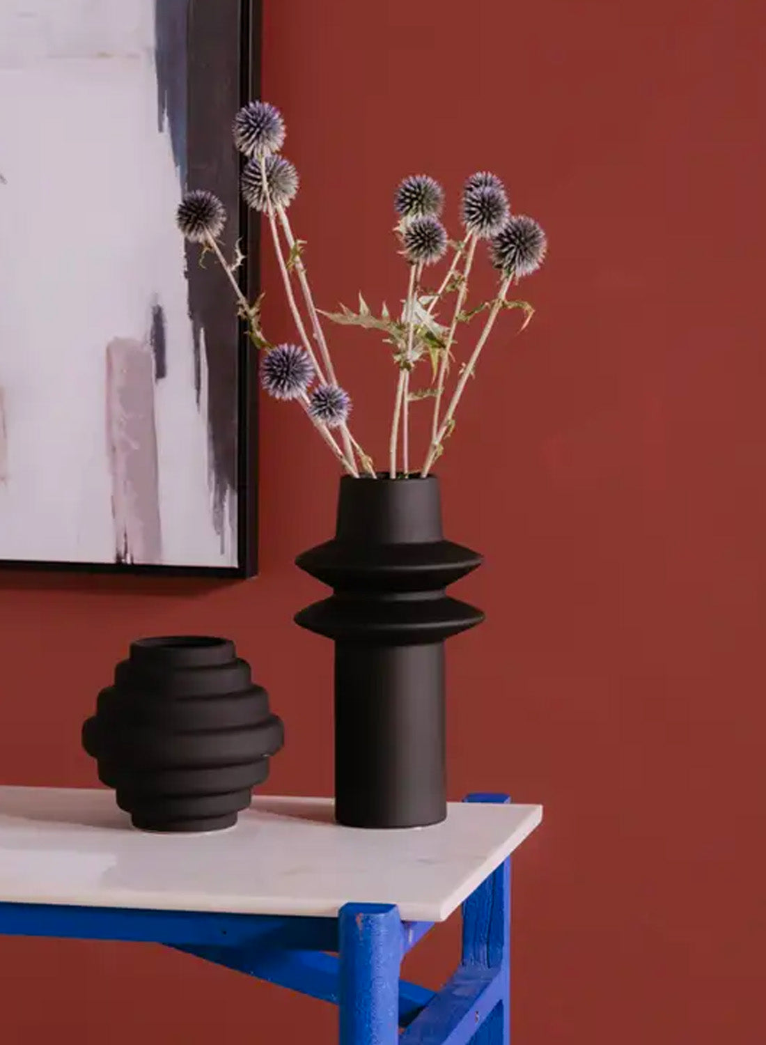 Zag Large Vase, Black