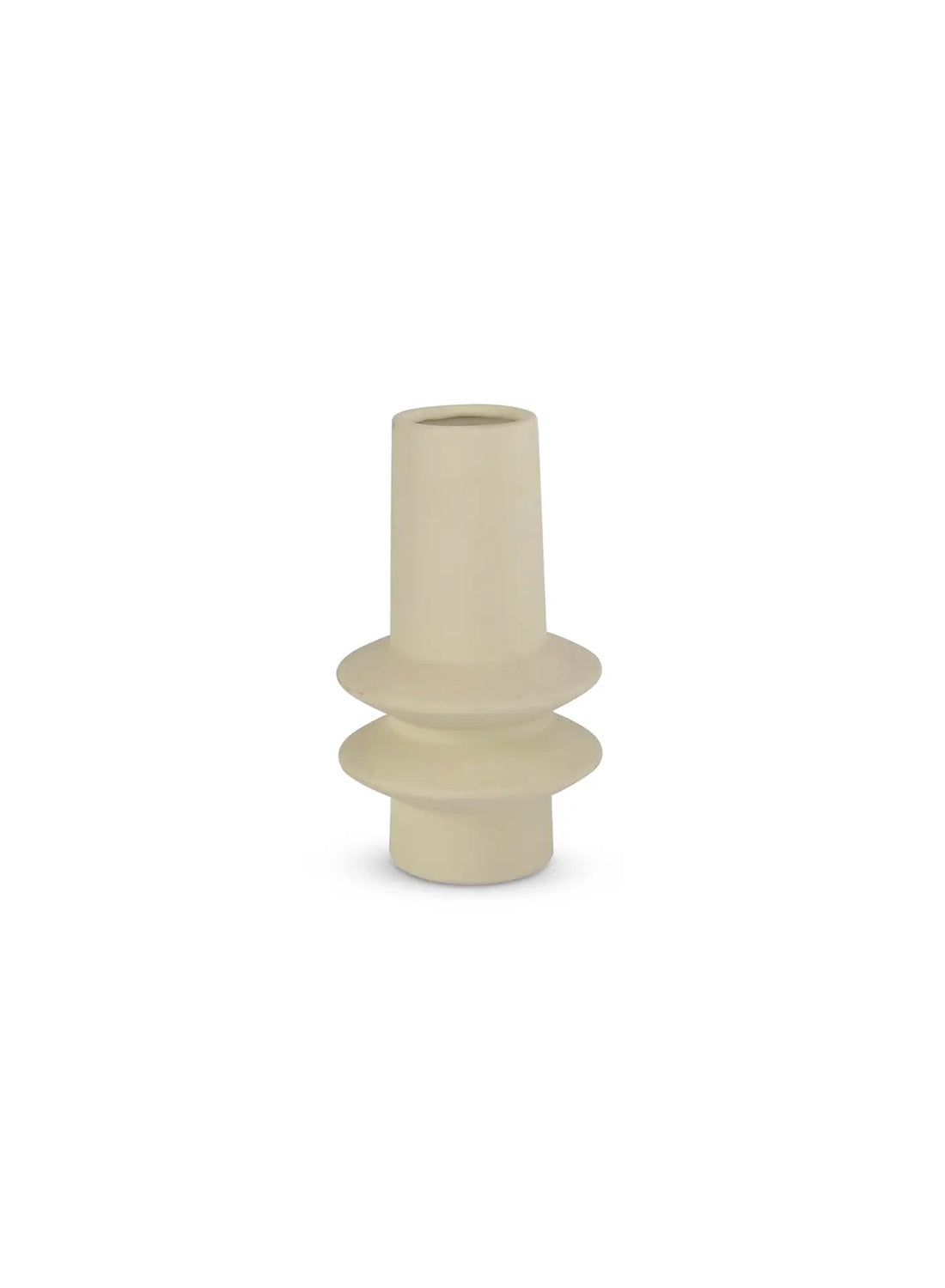 Zag Small Vase, Cream