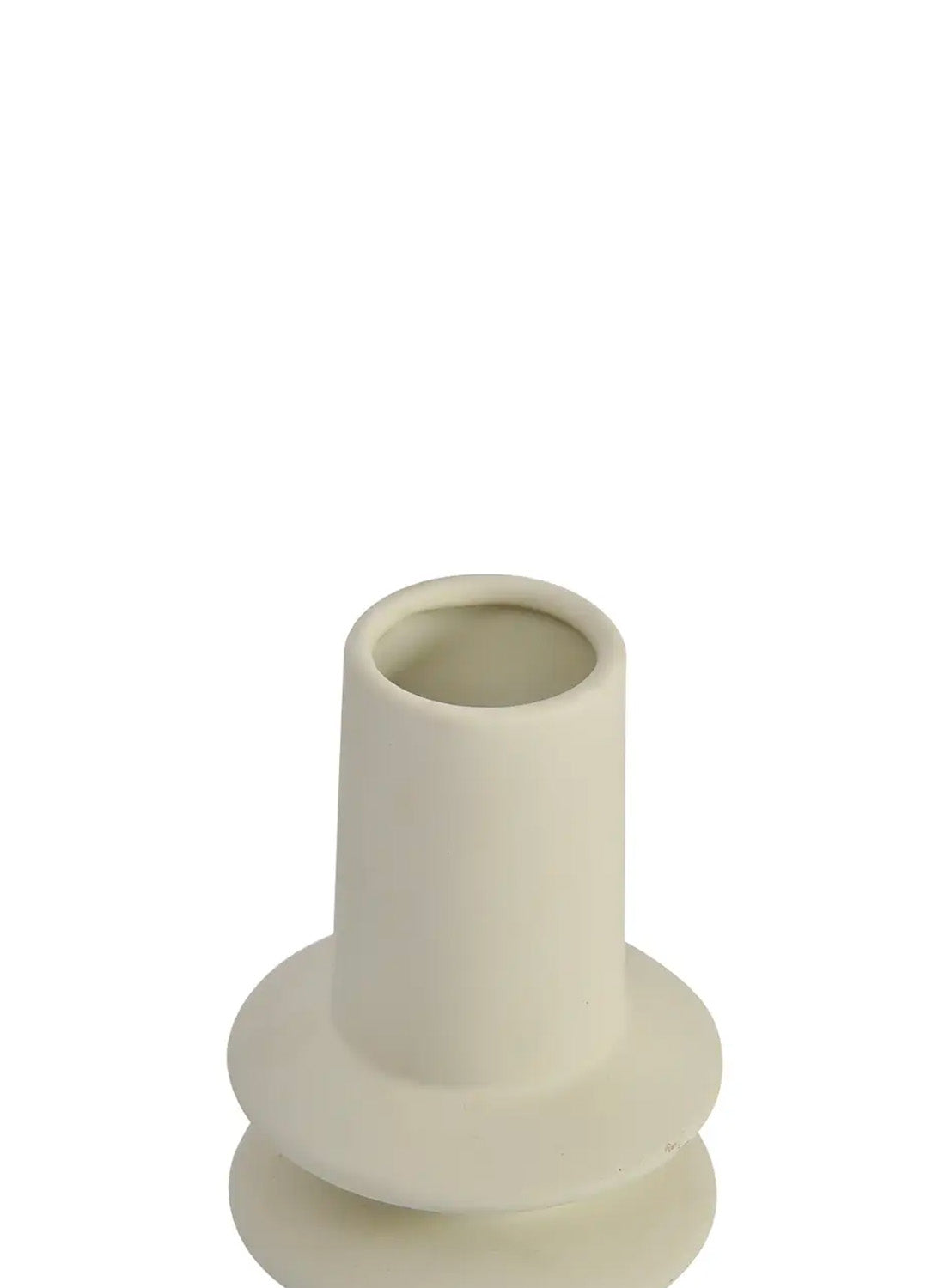 Zag Small Vase, Cream