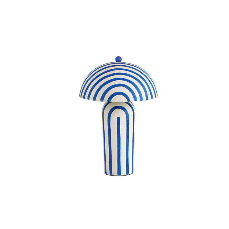 Mai Mache Table Lamp, Blue